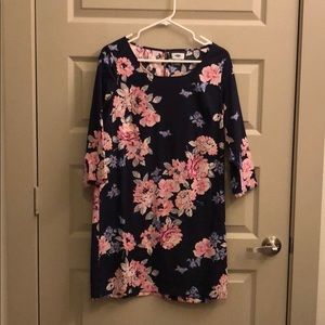 Dark Navy Floral shift dress
